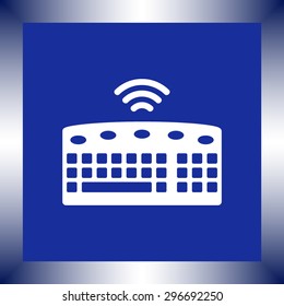Computer keyboard sign icon, vector illustration. Flat design style 