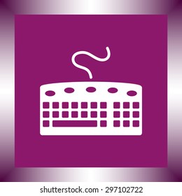 Computer keyboard sign icon, vector illustration. Flat design style 