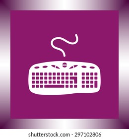 Computer keyboard sign icon, vector illustration. Flat design style 
