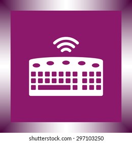 Computer keyboard sign icon, vector illustration. Flat design style 