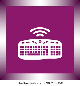 Computer keyboard sign icon, vector illustration. Flat design style 