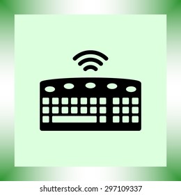 Computer keyboard sign icon, vector illustration. Flat design style 