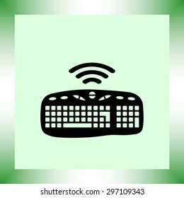 Computer keyboard sign icon, vector illustration. Flat design style 