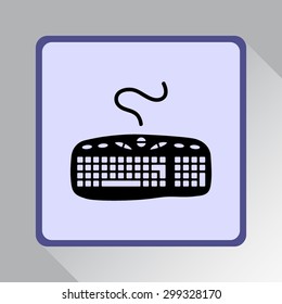Computer keyboard sign icon, vector illustration. Flat design style 