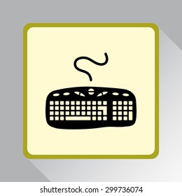 Computer keyboard sign icon, vector illustration. Flat design style 