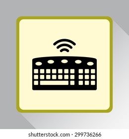 Computer keyboard sign icon, vector illustration. Flat design style 