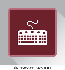Computer keyboard sign icon, vector illustration. Flat design style 