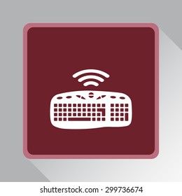Computer keyboard sign icon, vector illustration. Flat design style 