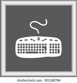 Computer keyboard sign icon, vector illustration. Flat design style 