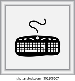 Computer keyboard sign icon, vector illustration. Flat design style 