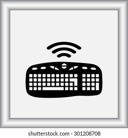 Computer keyboard sign icon, vector illustration. Flat design style 