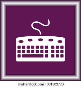 Computer keyboard sign icon, vector illustration. Flat design style 