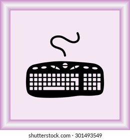 Computer keyboard sign icon, vector illustration. Flat design style 