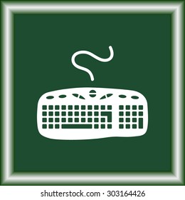 Computer keyboard sign icon, vector illustration. Flat design style 