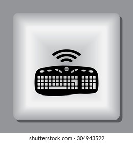 Computer keyboard sign icon, vector illustration. Flat design style 