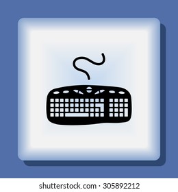 Computer keyboard sign icon, vector illustration. Flat design style 