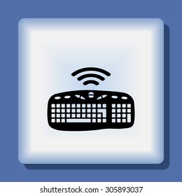 Computer keyboard sign icon, vector illustration. Flat design style 