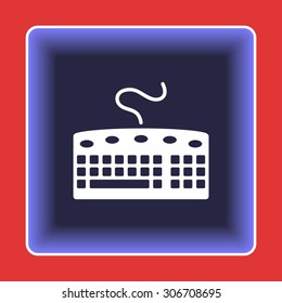 Computer keyboard sign icon, vector illustration. Flat design style 