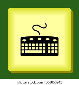 Computer keyboard sign icon, vector illustration. Flat design style 
