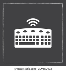 Computer keyboard sign icon, vector illustration. Flat design style 