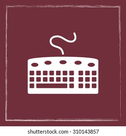 Computer keyboard sign icon, vector illustration. Flat design style 
