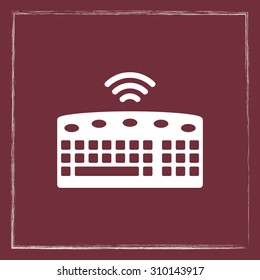 Computer keyboard sign icon, vector illustration. Flat design style 