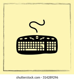 Computer keyboard sign icon, vector illustration. Flat design style 
