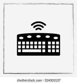 Computer keyboard sign icon, vector illustration. Flat design style 