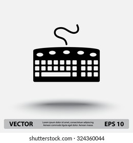 Computer keyboard sign icon, vector illustration. Flat design style 