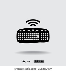 Computer keyboard sign icon, vector illustration. Flat design style 