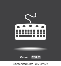 Computer keyboard sign icon, vector illustration. Flat design style 