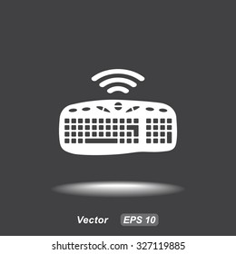 Computer keyboard sign icon, vector illustration. Flat design style 