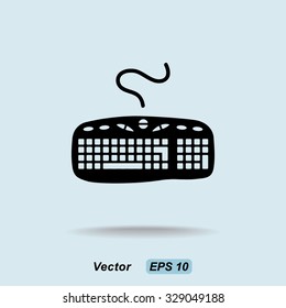 Computer keyboard sign icon, vector illustration. Flat design style 