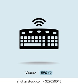 Computer keyboard sign icon, vector illustration. Flat design style 