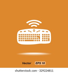Computer keyboard sign icon, vector illustration. Flat design style 