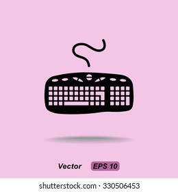 Computer keyboard sign icon, vector illustration. Flat design style 