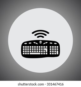 Computer keyboard sign icon, vector illustration. Flat design style 
