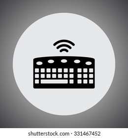 Computer keyboard sign icon, vector illustration. Flat design style 
