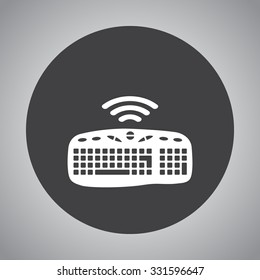 Computer keyboard sign icon, vector illustration. Flat design style 