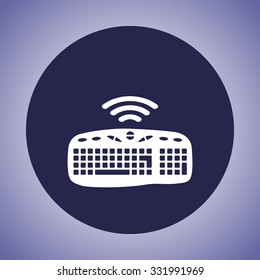 Computer keyboard sign icon, vector illustration. Flat design style 