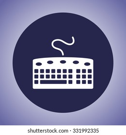 Computer keyboard sign icon, vector illustration. Flat design style 