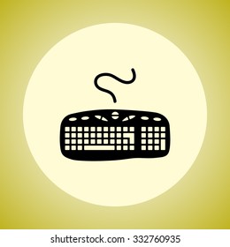 Computer keyboard sign icon, vector illustration. Flat design style 