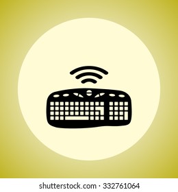 Computer keyboard sign icon, vector illustration. Flat design style 