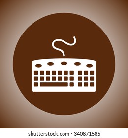 Computer keyboard sign icon, vector illustration. Flat design style 