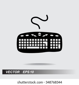 Computer keyboard sign icon, vector illustration. Flat design style 