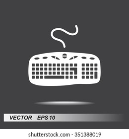 Computer keyboard sign icon, vector illustration. Flat design style 