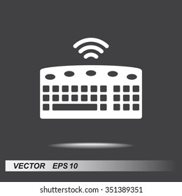 Computer keyboard sign icon, vector illustration. Flat design style 
