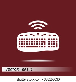 Computer keyboard sign icon, vector illustration. Flat design style 