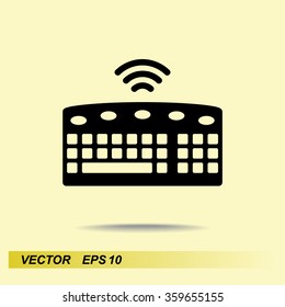 Computer keyboard sign icon, vector illustration. Flat design style 