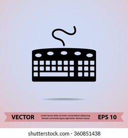 Computer keyboard sign icon, vector illustration. Flat design style 